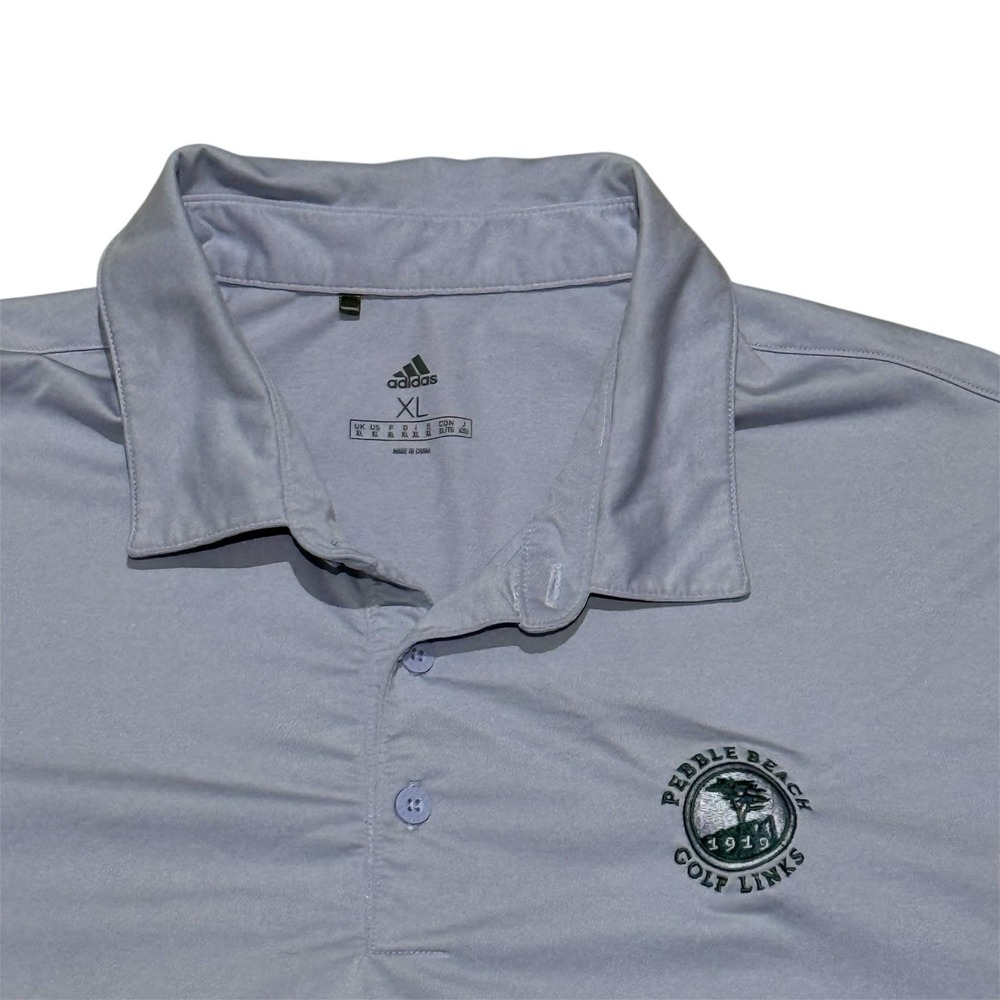 Adidas Men's XL Polo - Pebble Beach Golf Link - Pale Lavender Color - Picture 11 of 12